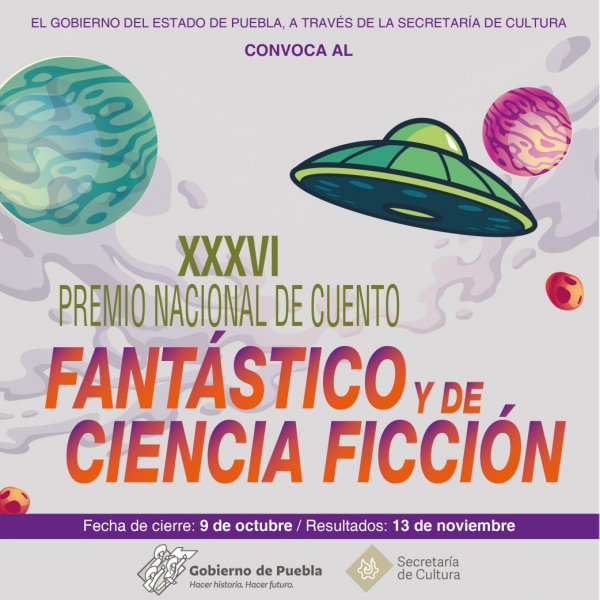 Convocatoria al XXXVI Premio nacional de cuento fantástico y de ciencia ficción.
